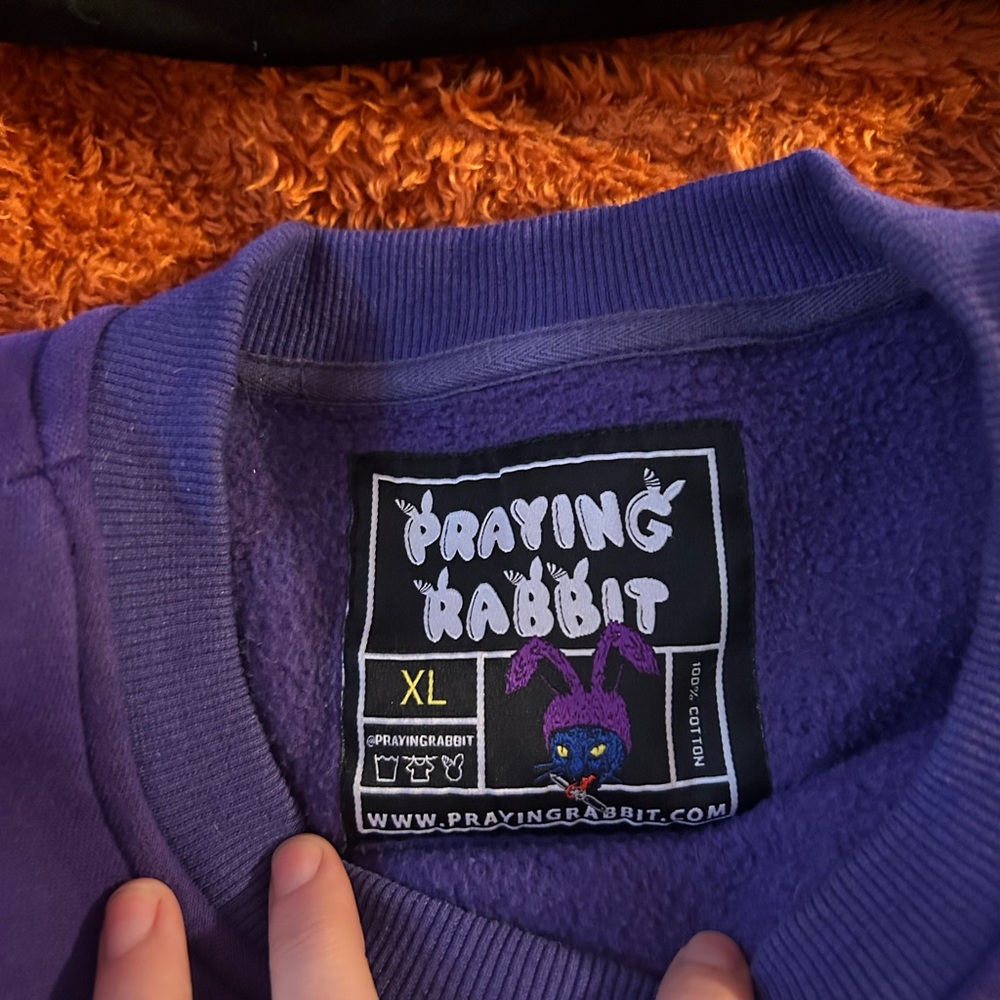 Praying Rabbit Split color crewneck - Picture 7 of 7